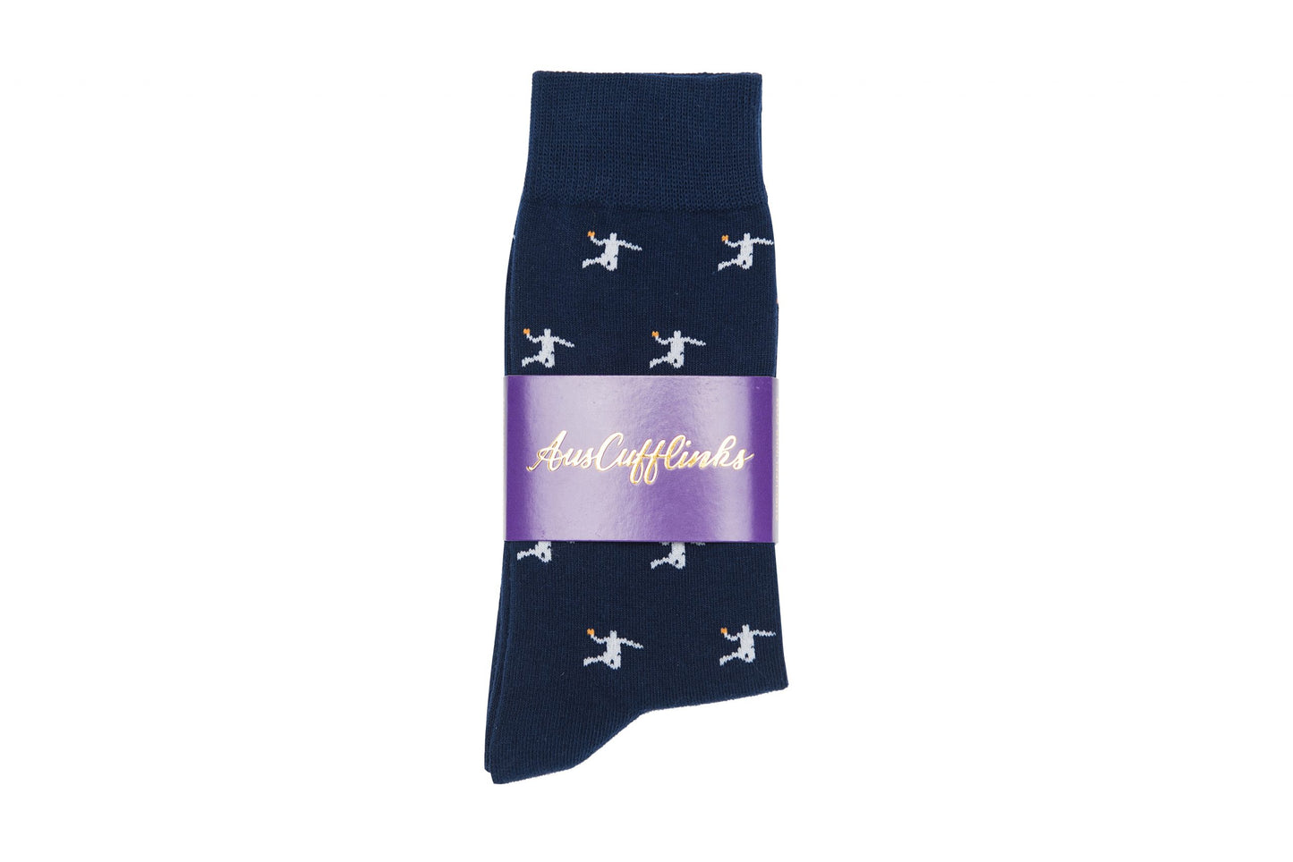 A Basketball Dunk Sock with a black and white design.