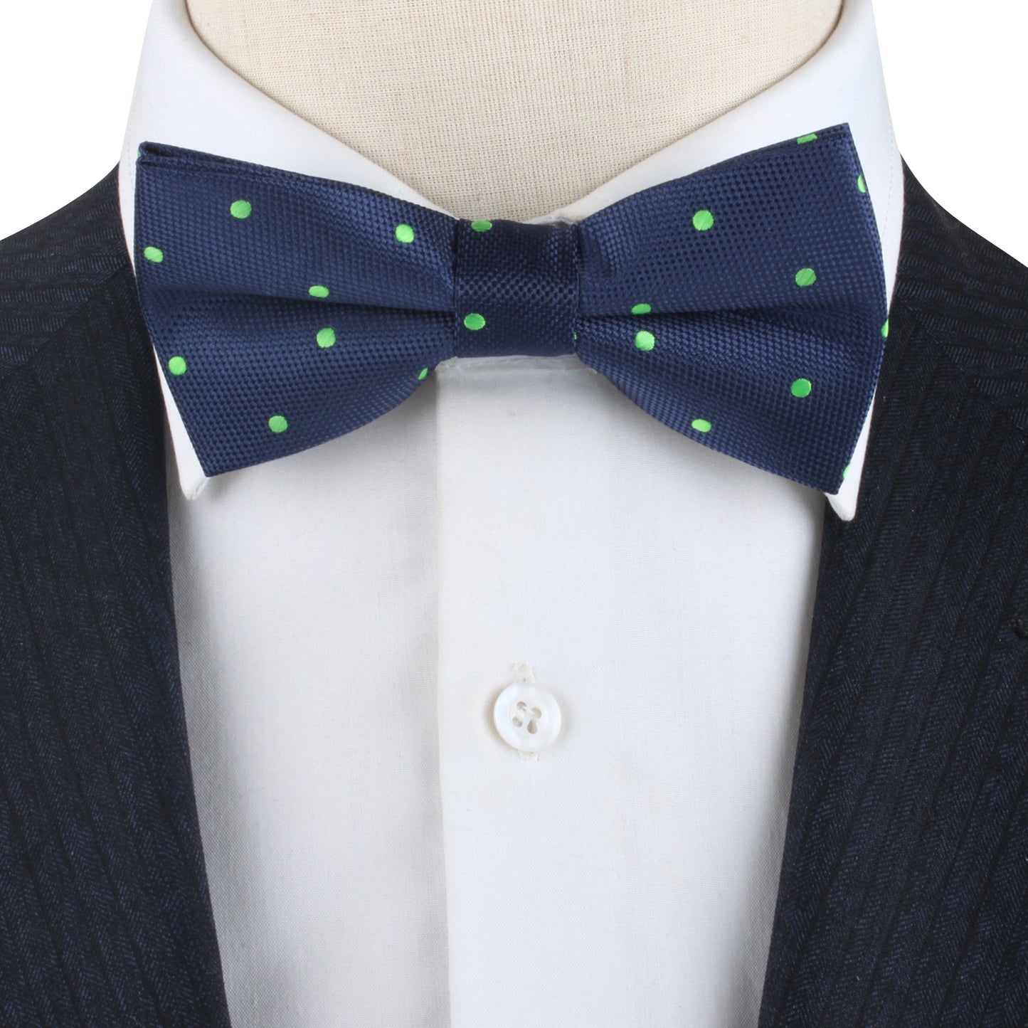 Green Polka Dot Bow Tie