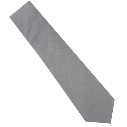 A Brushed Grey Skinny Cotton Tie on a white background.