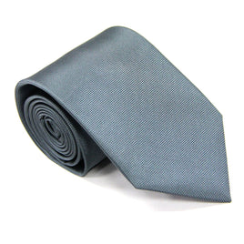 A Classic Grey Skinny Tie on a white background.