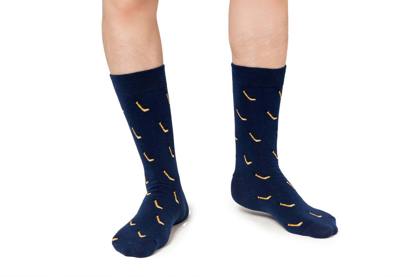 A man sporting a pair of Ice Hockey Socks.