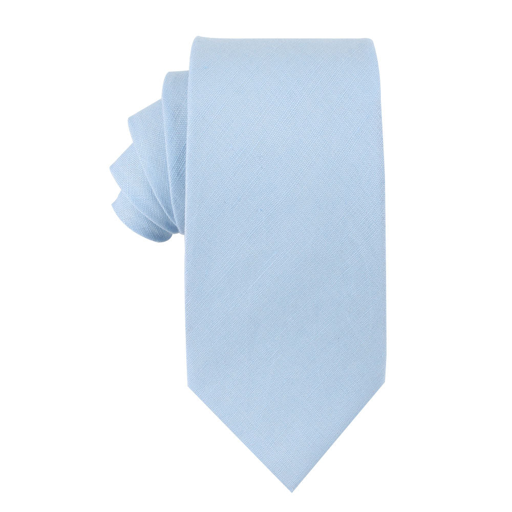 Light Blue Skinny Cotton Tie