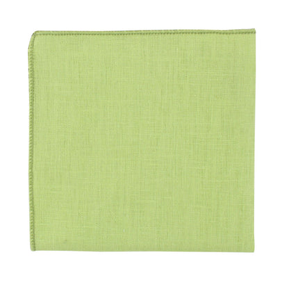 Light Green Cotton Business Tie & Pocket Square Set