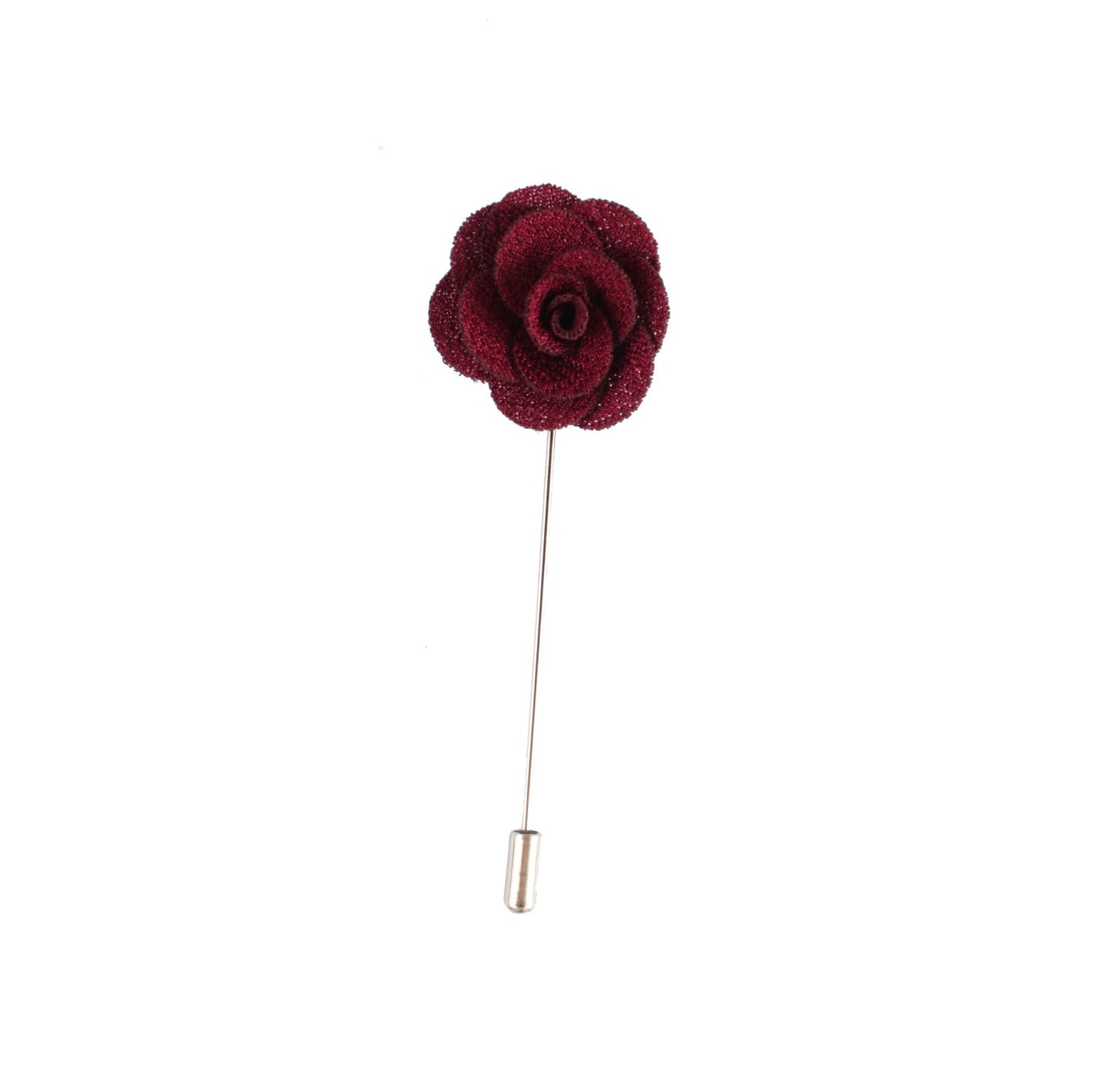Maroon Flower Lapel Pin