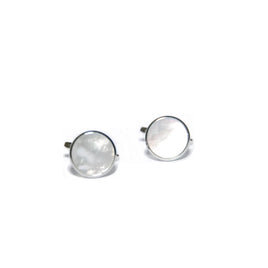 Mother of Pearl Silver Cufflinks