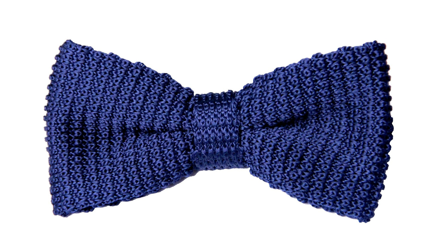 Navy Knit Bow Tie