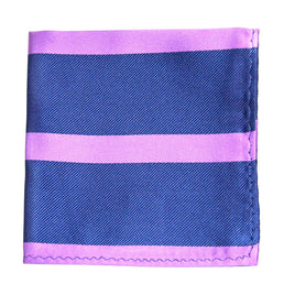 The Navy Purple Stripe Pocket Square is perfect for the modern gentleman, featuring bold and stylish stripes.