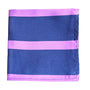 The Navy Purple Stripe Pocket Square is perfect for the modern gentleman, featuring bold and stylish stripes.