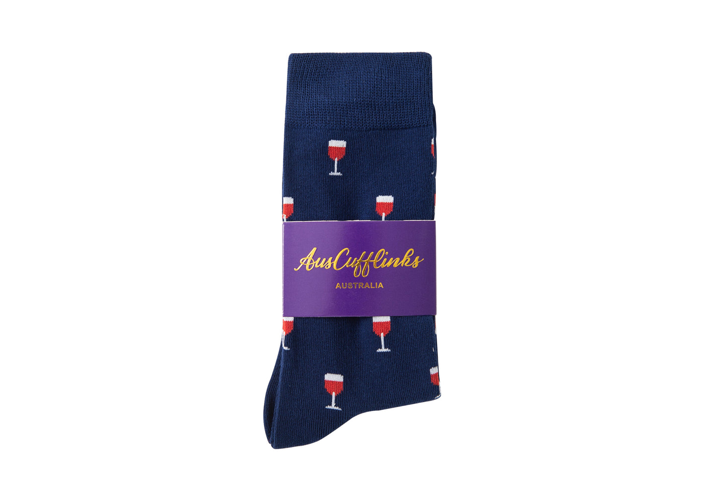Cozy novelty socks with wine glass design