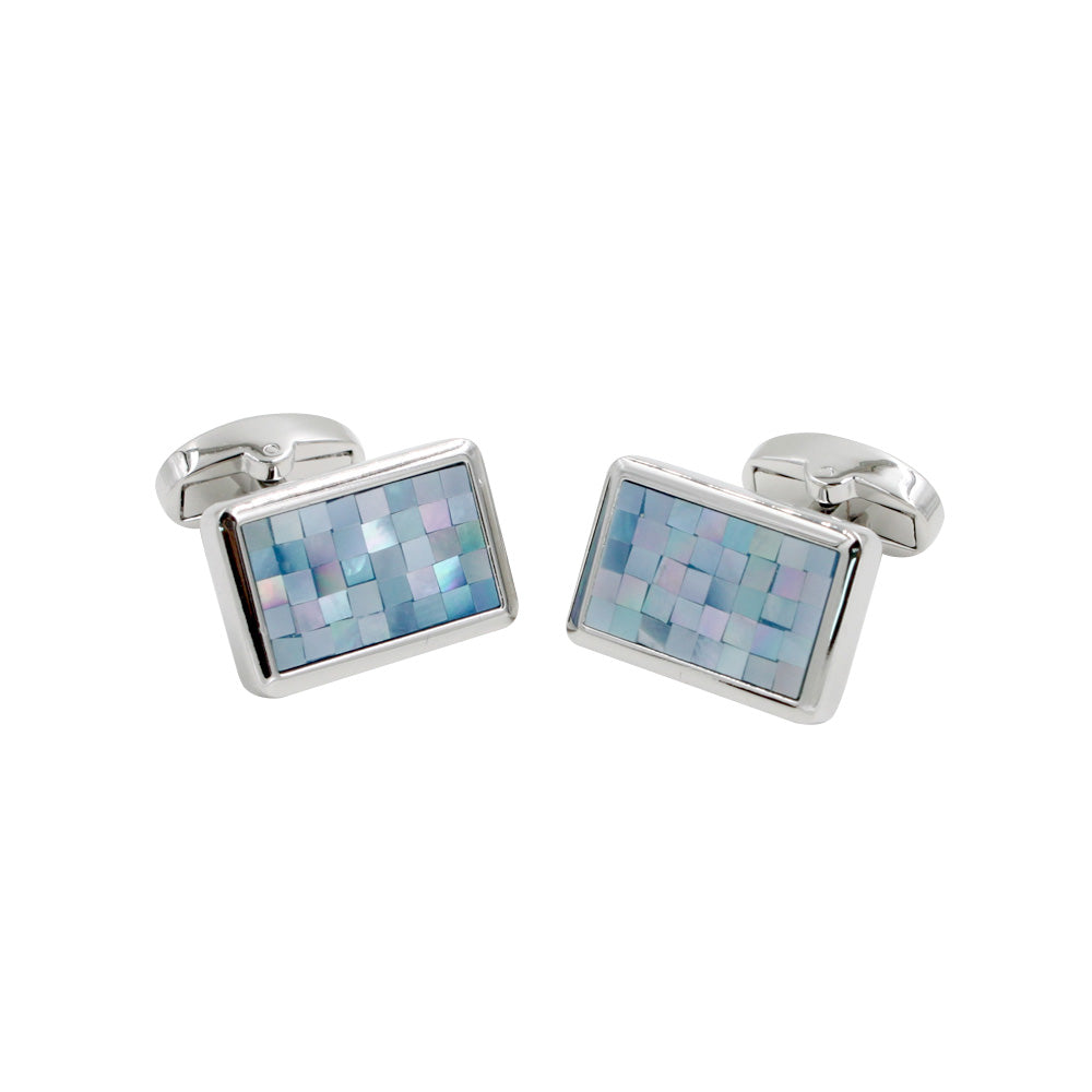 Ocean Blue Mosaic Cufflinks