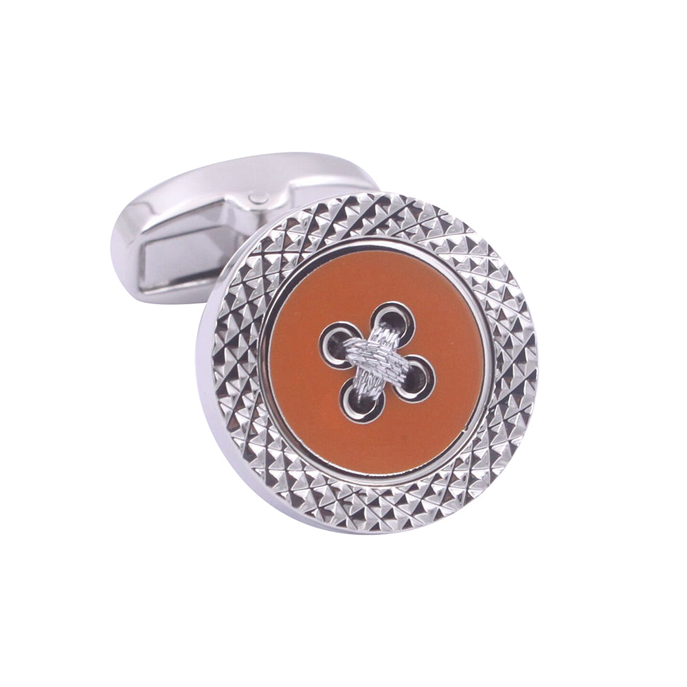 Orange Button Cufflinks