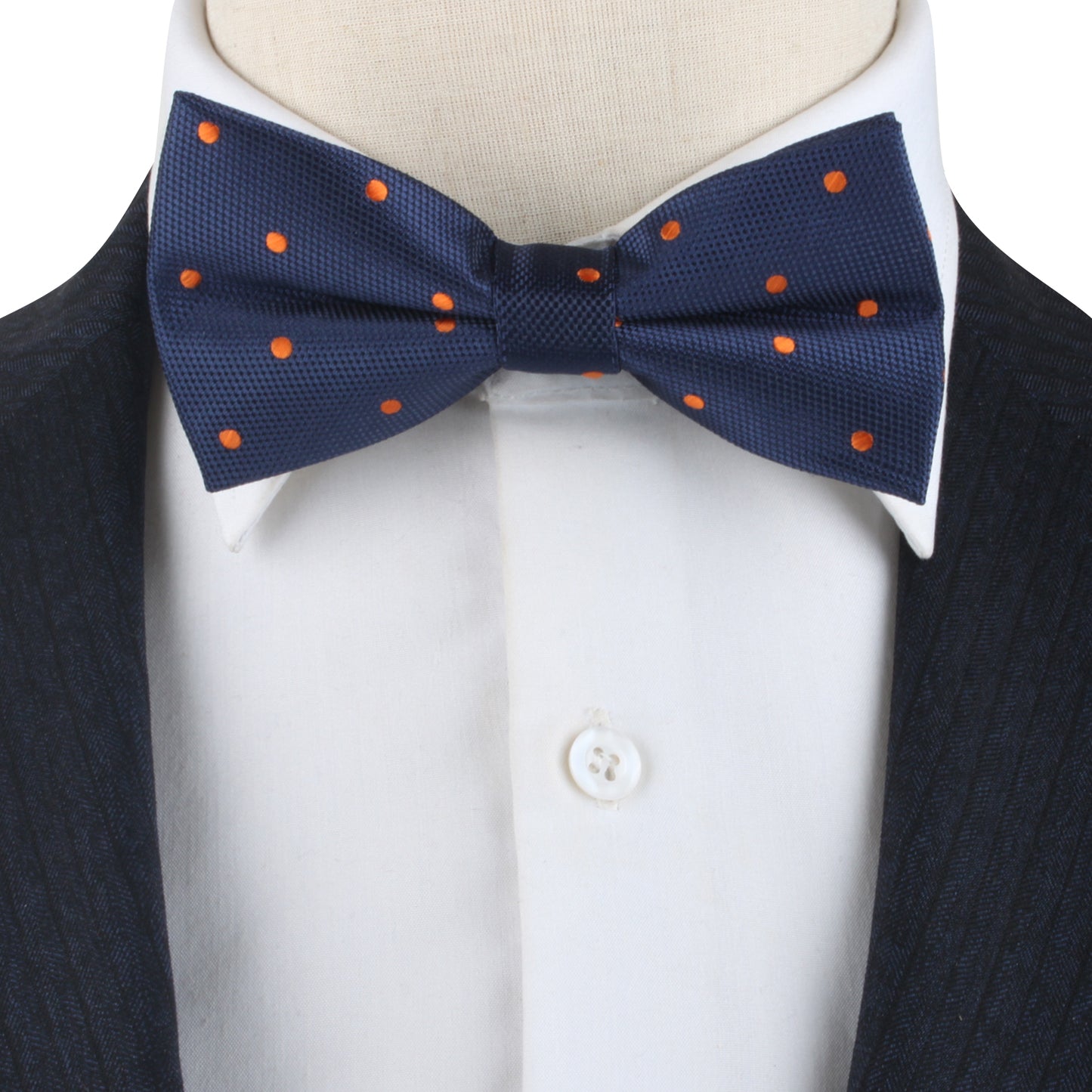 Orange Polka Dot Bow Tie