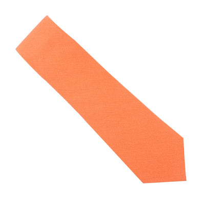 Orange Cotton Business Tie & Pocket Square Set