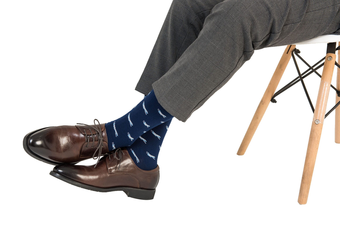 A person's legs, shoes, and Aeroplane Socks.