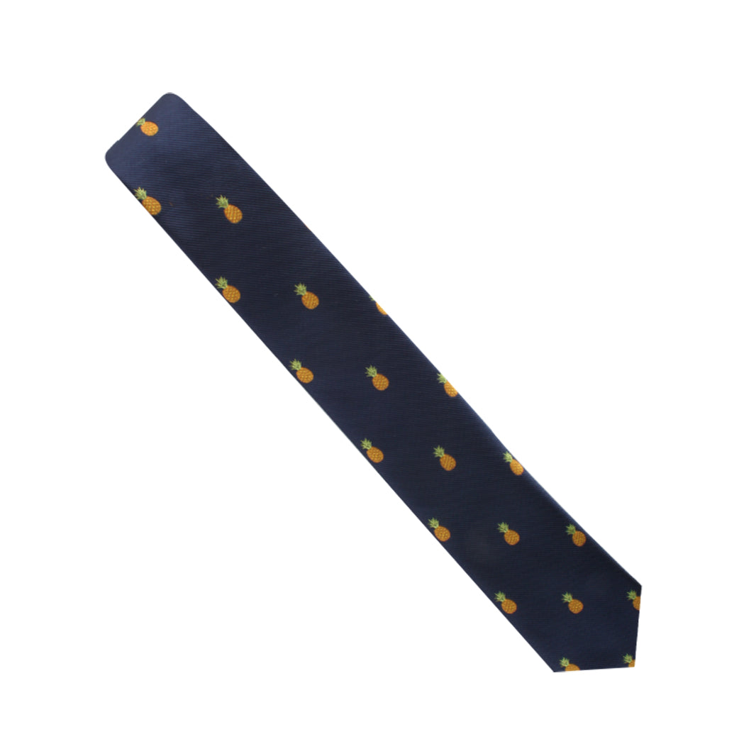 A Pineapple Patterned Tie exudes modern elegance with a touch of tropical allure.