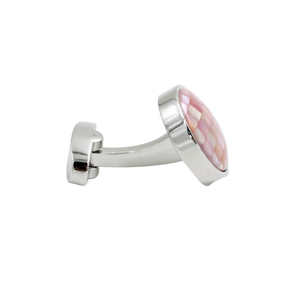 Pink Crystal Dome Cufflinks