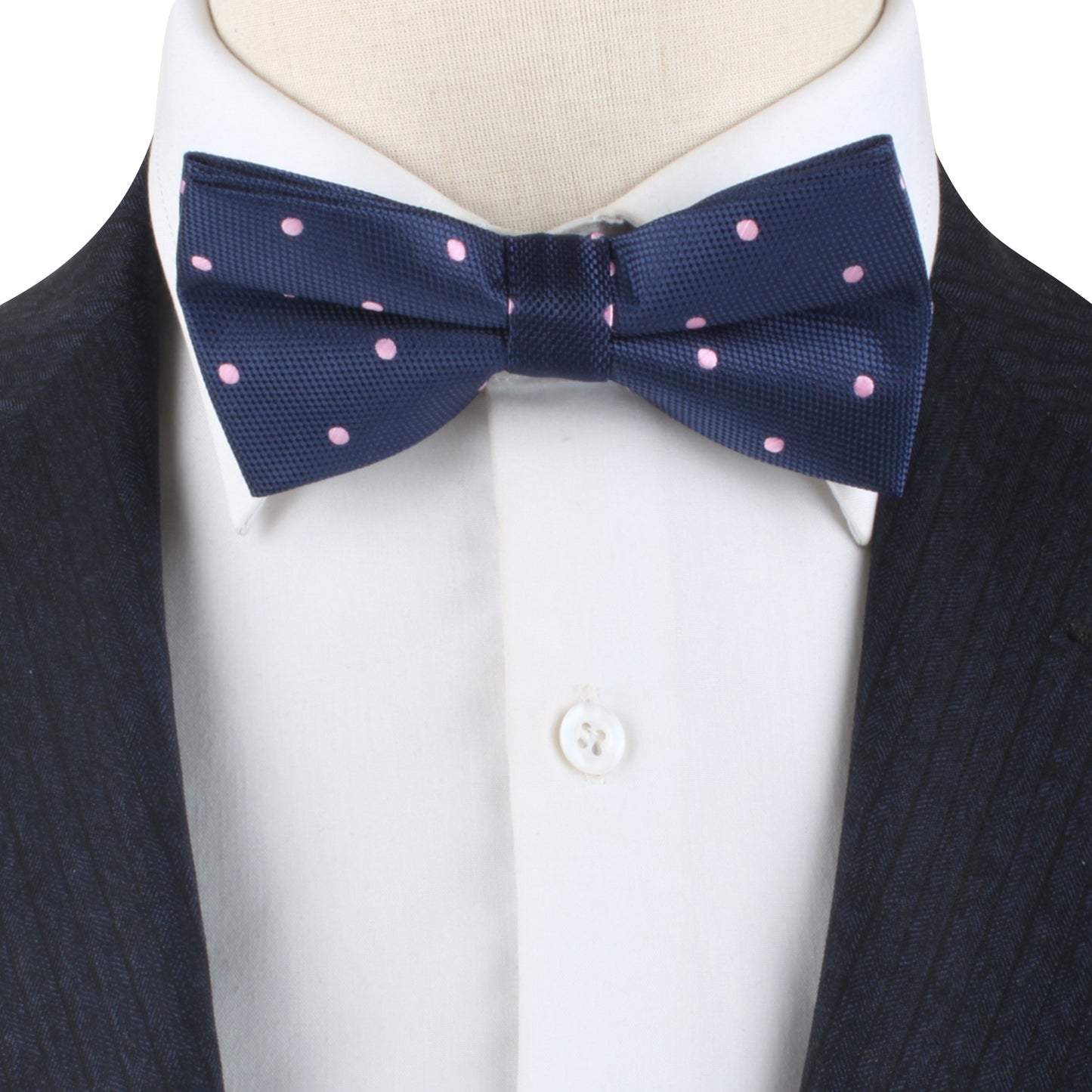 Pink Polka Dot Bow Tie