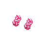 The Pink & White Sphere Cufflinks, elegantly showcased on a white background, make a refined gift ideal for enhancing formal attire.