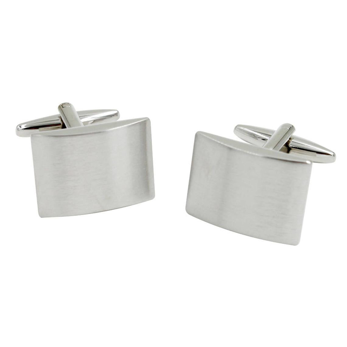 Plain Silver Cufflinks