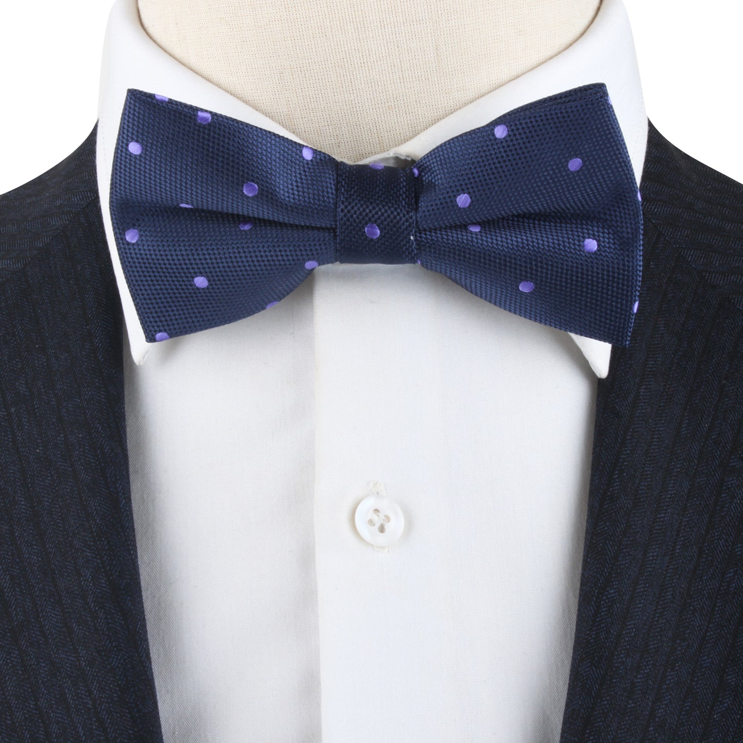 Purple Polka Dot Bow Tie