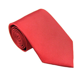 A Classic Red Skinny Tie on a white background.