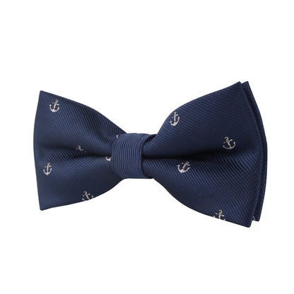 A navy Anchor bow tie, perfect for those who love the seas of style.