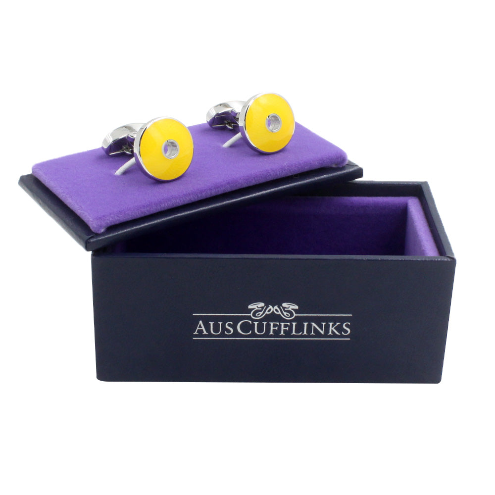 Sapphire Yellow Cufflinks