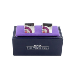 Semi Purple Cufflinks