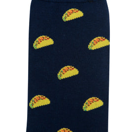 Navy blue Taco Socks showcasing playfulness.