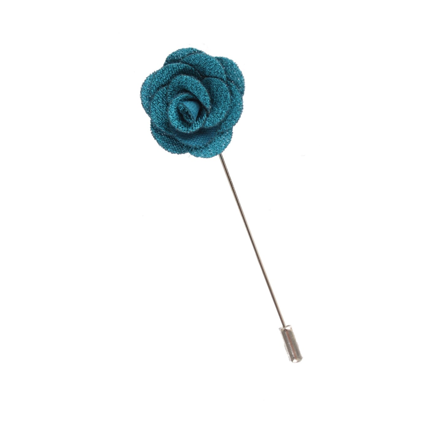 Teal Flower Lapel Pin