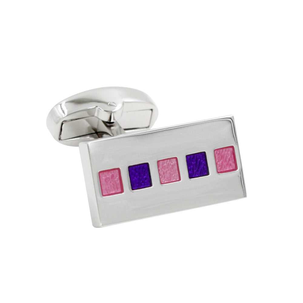 Tiled Pink Purple Cufflinks