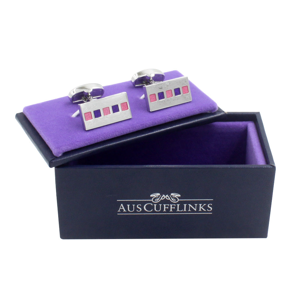 Tiled Pink Purple Cufflinks