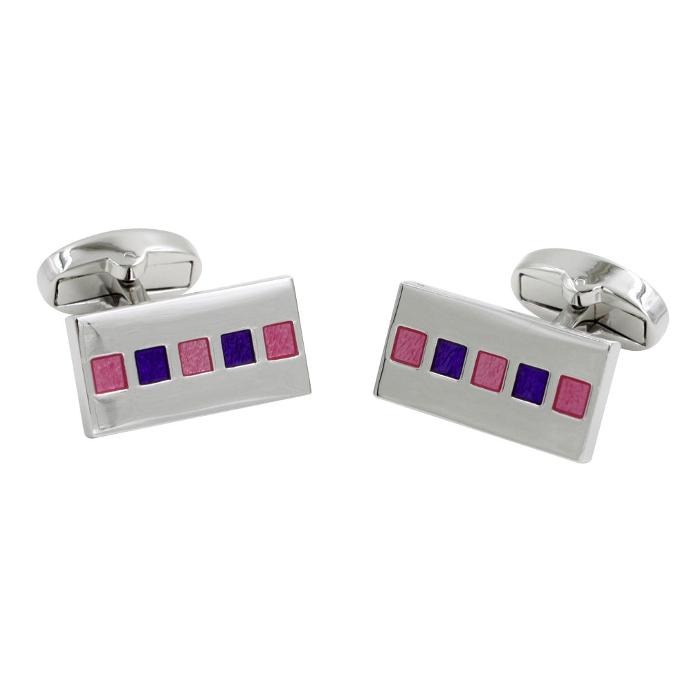 Tiled Pink Purple Cufflinks