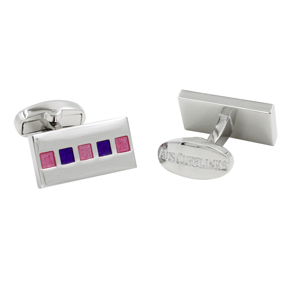 Tiled Pink Purple Cufflinks