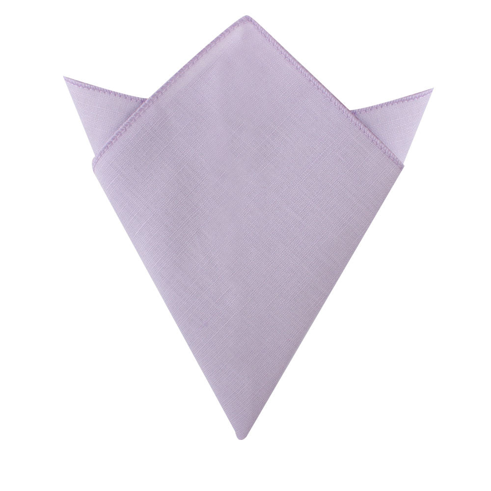 A blush purple pocket square on a white background.