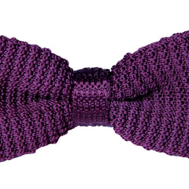 Wine Knit Bow Tie