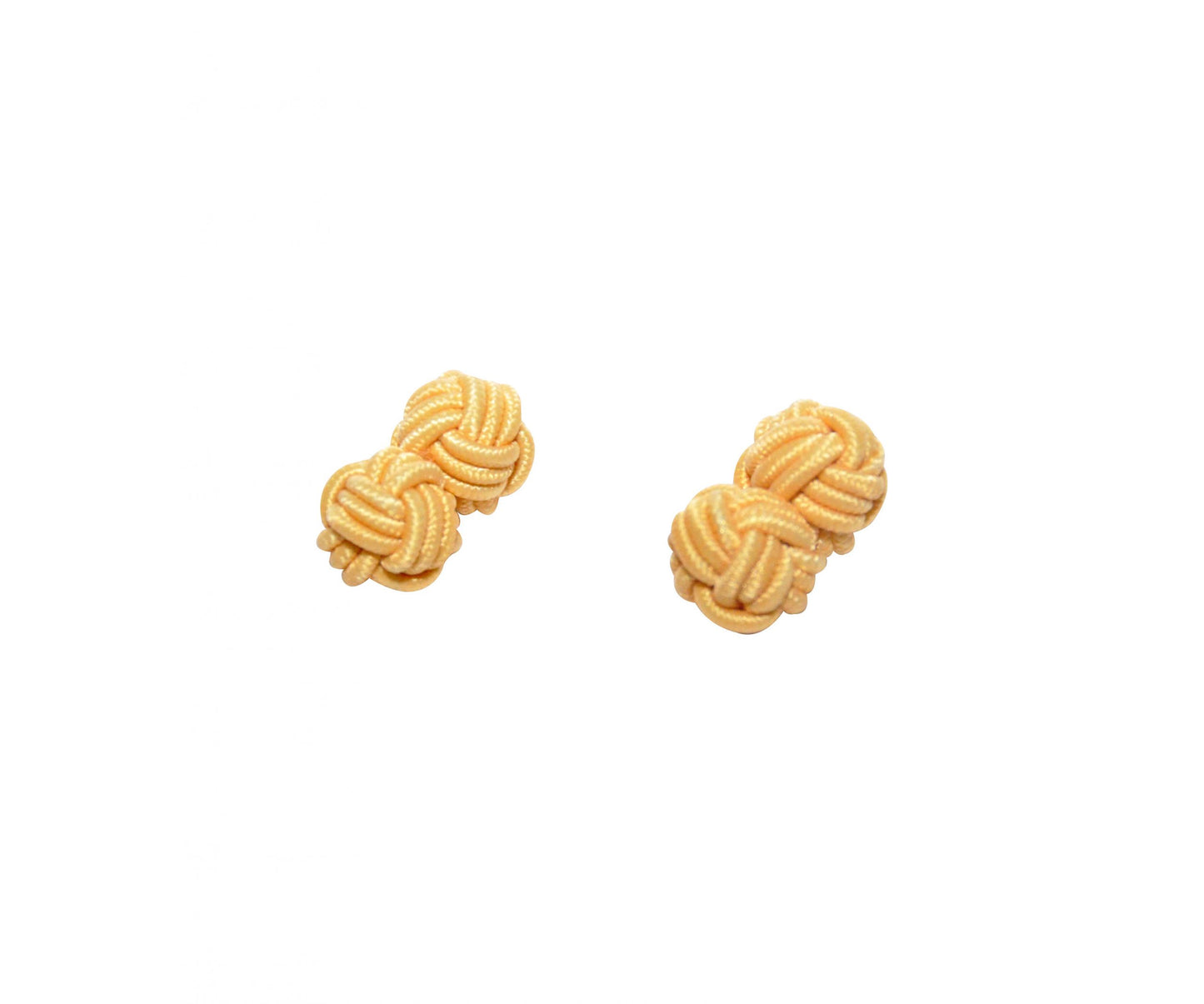Two pairs of Yellow Sphere Cufflinks on a white background, perfect for a formal look.