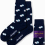 Dice Socks, designed in navy blue with a playful pattern of white and red dice, from AusCufflinks Australia, bring a touch of luck to every step you take.