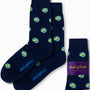 Elevate your sock collection with the Volleyball Socks, featuring a striking yellow and blue volleyball design against a deep blue background. Each pair comes elegantly packaged and branded with "AusCufflinks," making them an exceptional choice for any sports lover.