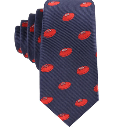 afl football skinny tie for men with sporty australian rules football inspired design