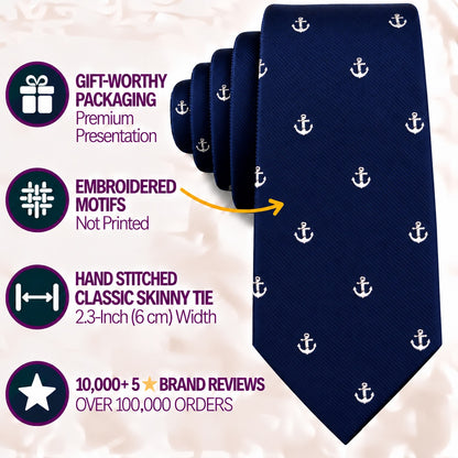 Anchor Skinny Tie