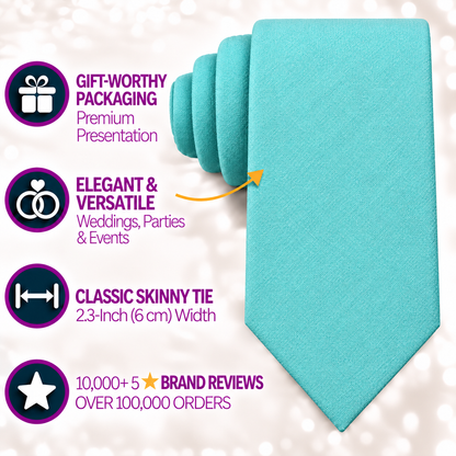 Aqua Skinny Tie