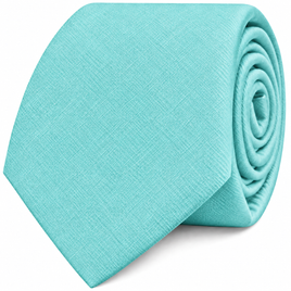 Aqua Skinny Tie