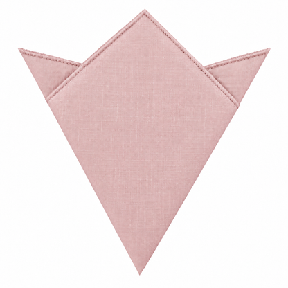 Baby Pink Skinny Necktie and Pocket Square Set