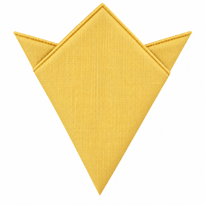 Baby Yellow Cotton Skinny Cotton Tie & Pocket Square Set