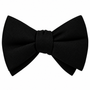 Black Cotton Self Tie Bow Tie