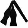 Black Cotton Self Tie Bow Tie
