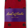 A single blue basketball sock featuring cushioned support and packaged with a purple AusCufflinks Australia label.