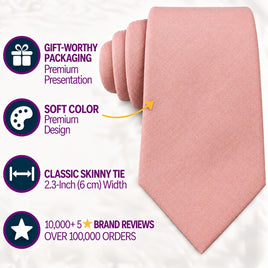 Blush Pink Skinny Tie
