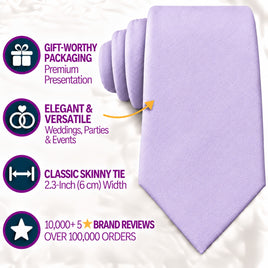 Blush Purple Skinny Tie